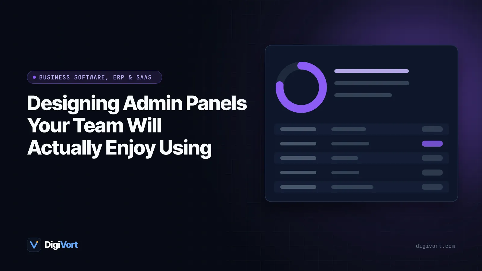 Illustration of a clean admin dashboard with a sidebar menu, data table, filters and a confirmation dialog, used comfortably by a small team